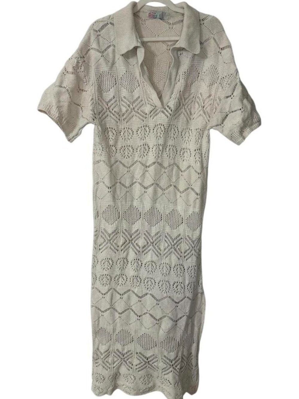 Free People Beach Islamorada Crochet Cover-Up Size Medium - Picture 3 of 7